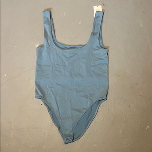 Blue Sleeveless Bodysuit